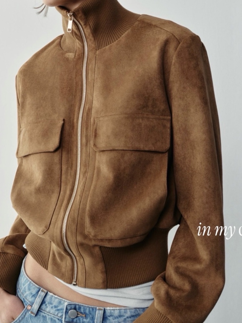 Caramel Bomber Jacket size S-M